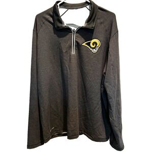 Nike Dri-Fit‎ NFL Onfield Apparel 1/4 Zip XL Gray Pullover Los Angeles Rams